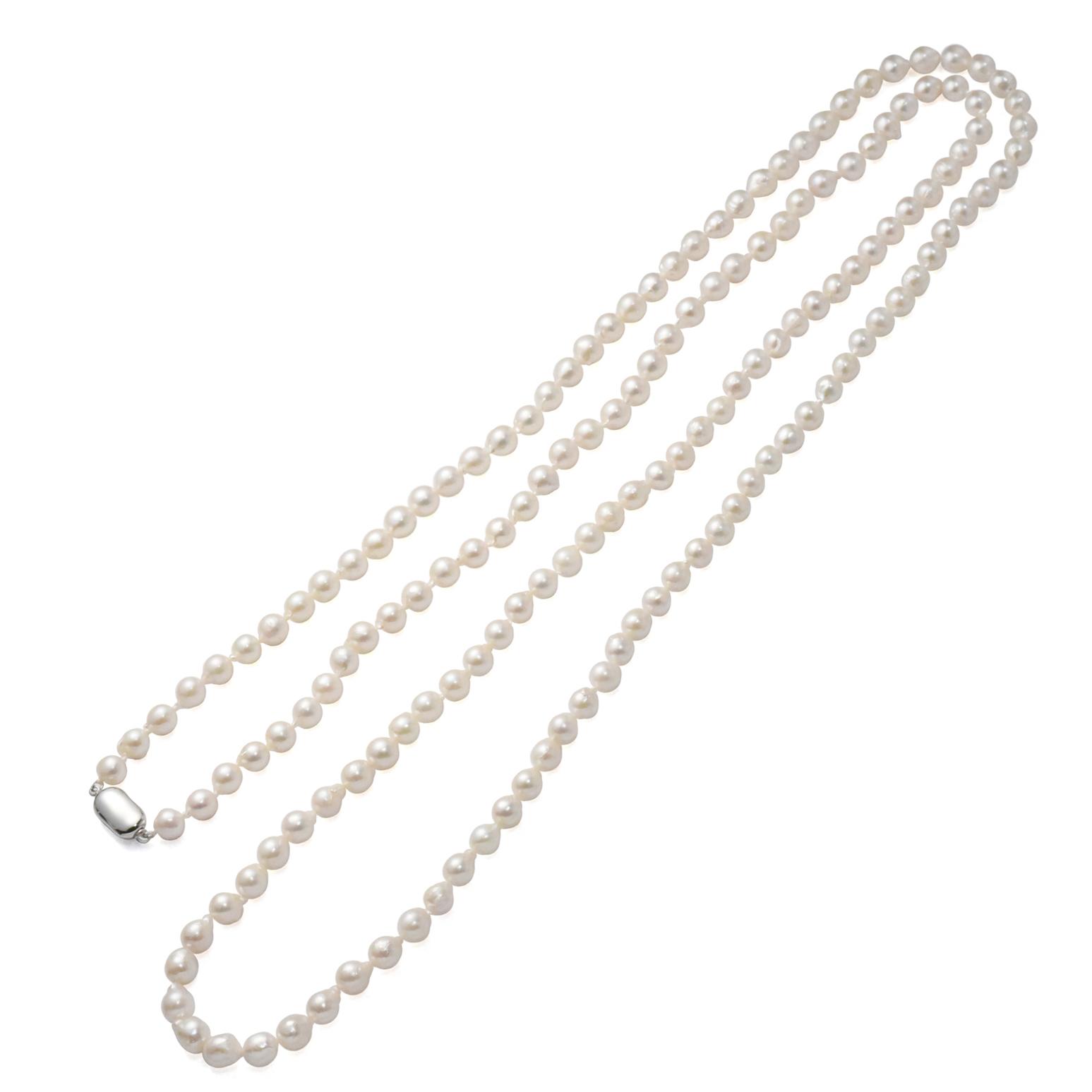 バロックアコヤパール6.5-7mmロングネックレス 120cm