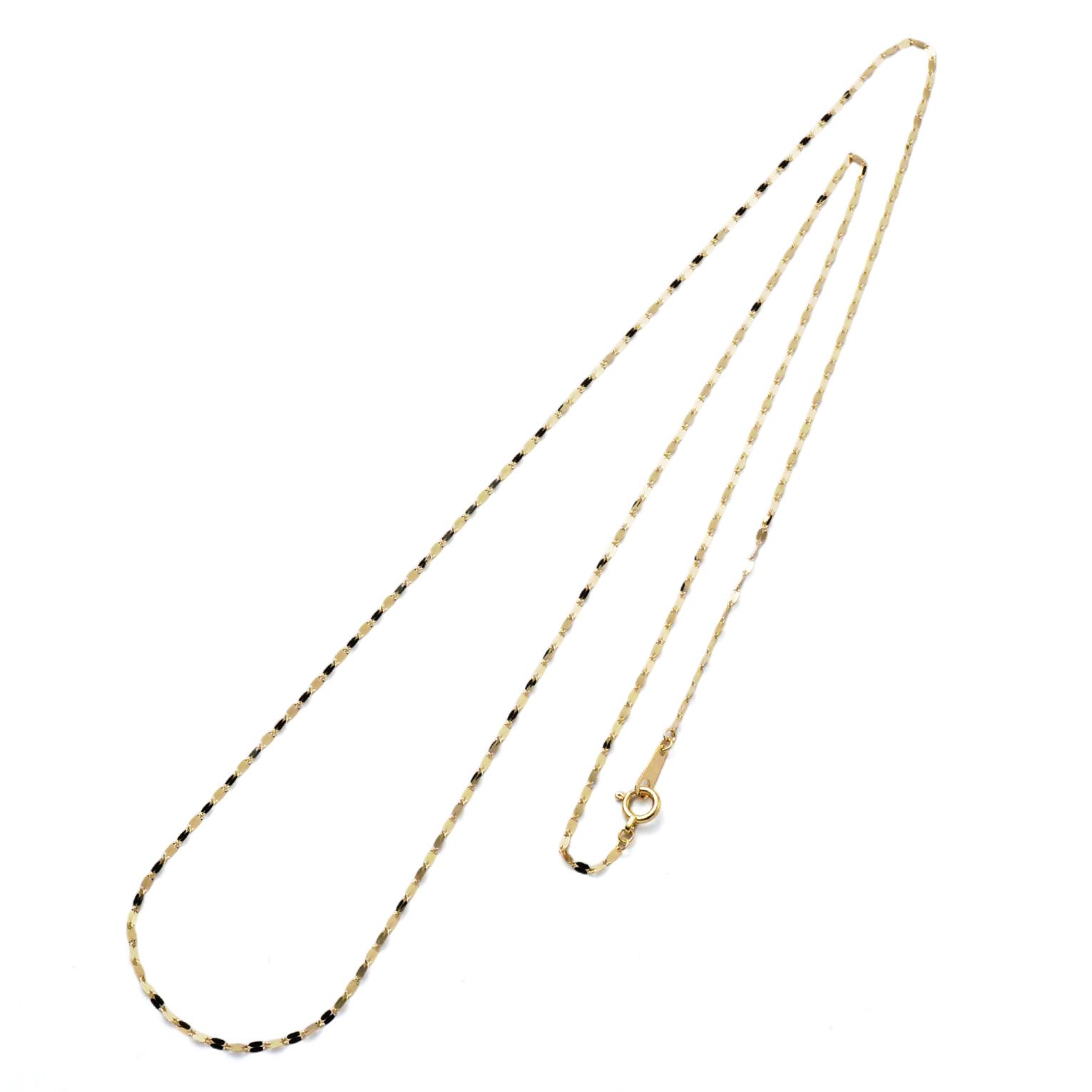 K18YGペタルチェーン セミロングネックレス 60cm | 2枚目