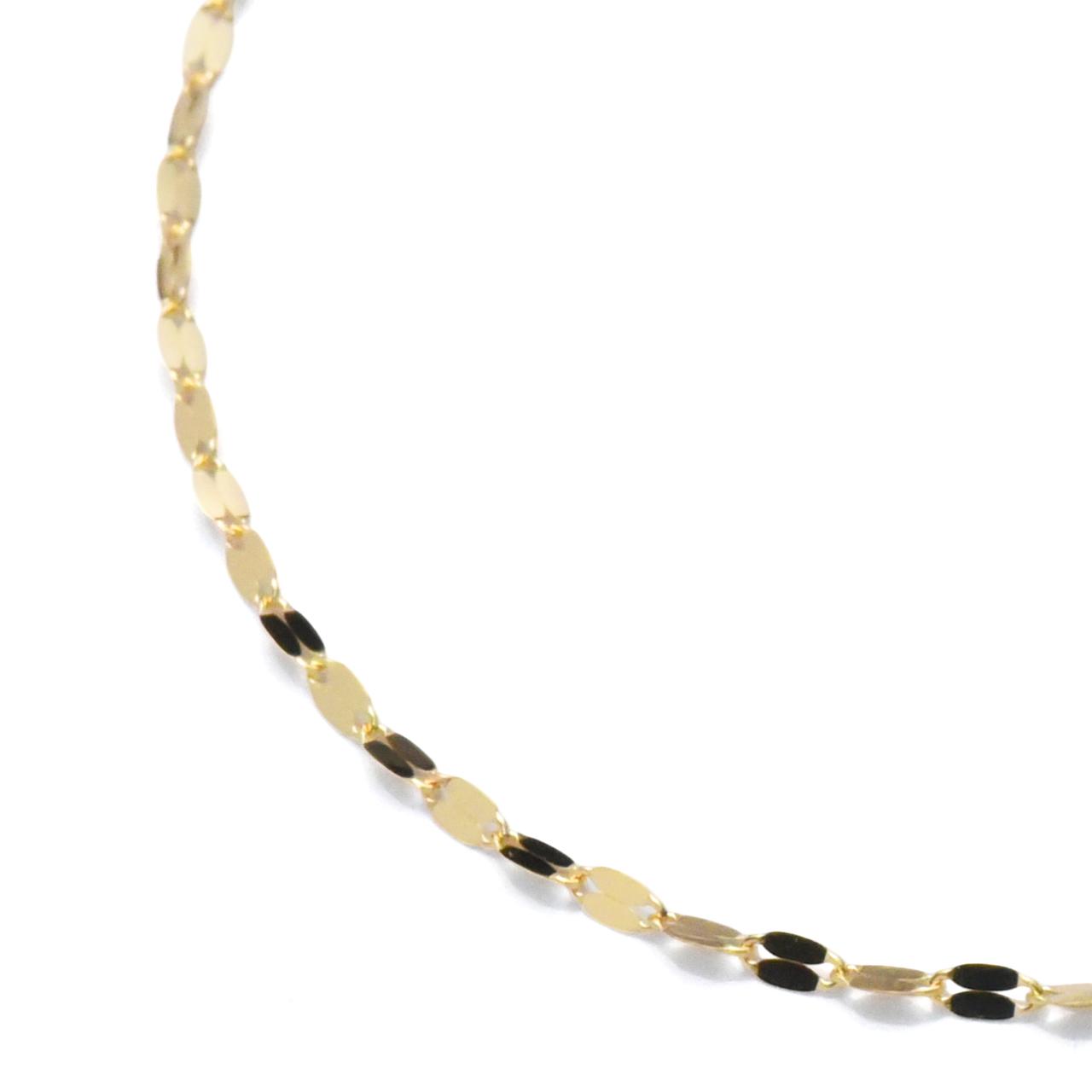 K18YGペタルチェーン セミロングネックレス 60cm | 3枚目