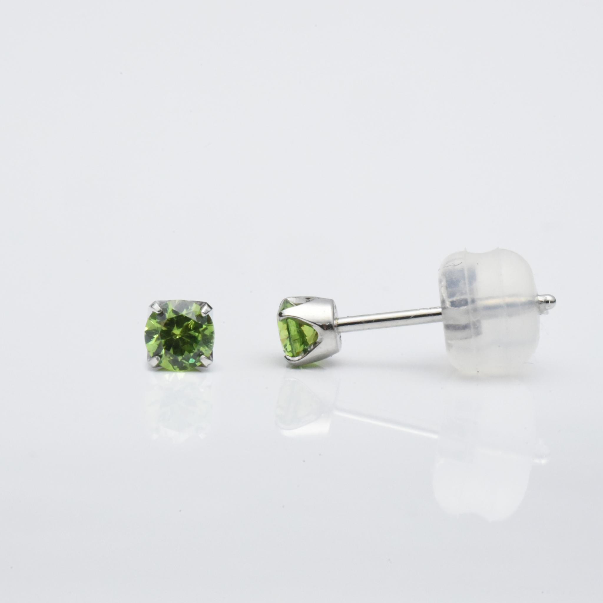 Pt900デマントイド合計0.2ctピアス 4本爪デザイン | 2枚目